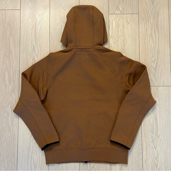 Nike Tech Fleece Full-Zip Windrunner Hoodie Brown Size Medium - Picture 4 of 6